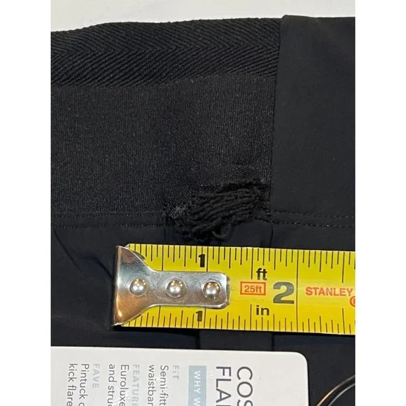 NWT ATHLETA Cosmic Kick Flare Pant Sz 6 Black Lightweight *DEFECT*